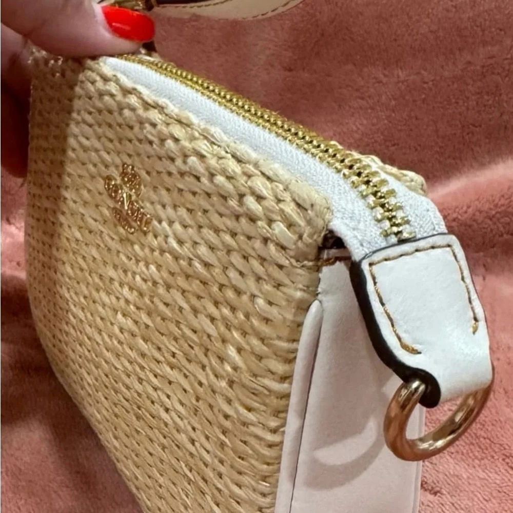 NWT Coach Beige and White Woven Nolita 15 - Picture 2 of 3